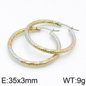 SS Gold-Plating Earring - KE102759-LO