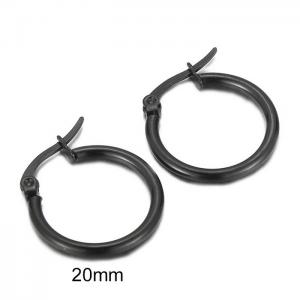 Stainless Steel Black-plating Earring - KE102890-WGJM