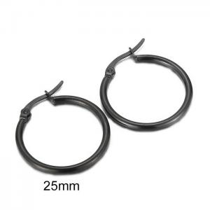 Stainless Steel Black-plating Earring - KE102891-WGJM