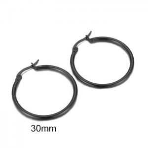 Stainless Steel Black-plating Earring - KE102892-WGJM