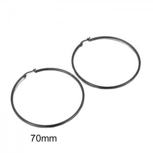 Stainless Steel Black-plating Earring - KE102896-WGJM