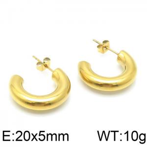 SS Gold-Plating Earring - KE103477-YX