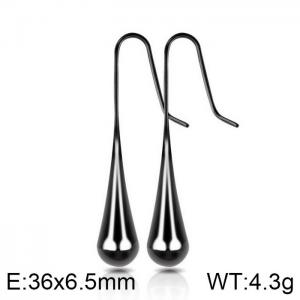 Stainless Steel Black-plating Earring - KE104036-WGZJ