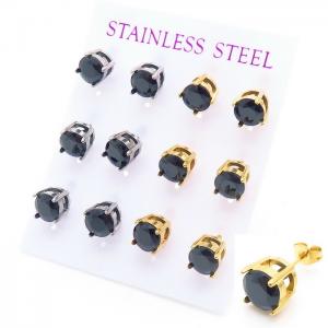 Stainless Steel Stone&Crystal Earring - KE104733-HR