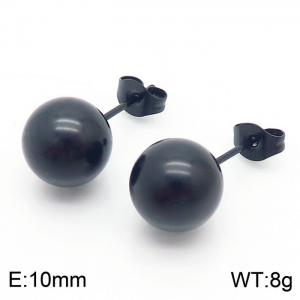 Stainless Steel Black-plating Earring - KE104792-Z