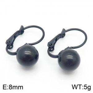 Stainless Steel Black-plating Earring - KE104794-Z