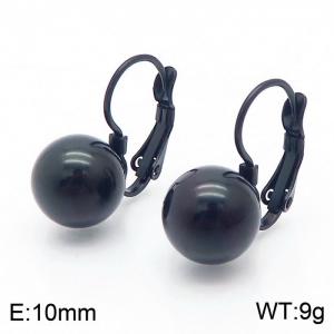 Stainless Steel Black-plating Earring - KE104795-Z