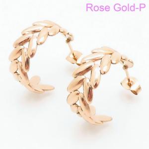 SS Rose Gold-Plating Earring - KE104985-LM
