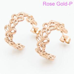 SS Rose Gold-Plating Earring - KE105857-LM