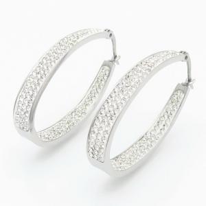 Stainless Steel Stone&Crystal Earring - KE108172-XY