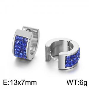 Titanium steel earrings with drill stainless steel personalized earrings - KE108257-TGD
