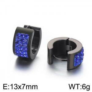 Titanium steel earrings with drill stainless steel personalized earrings - KE108269-TGD