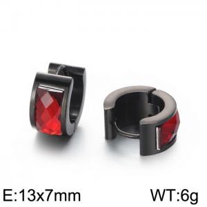 Titanium steel earrings with drill stainless steel personalized earrings - KE108291-TGD