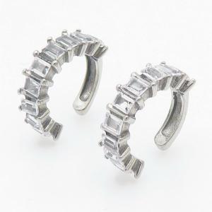 Stainless Steel Stone&Crystal Earring - KE108956-TOM