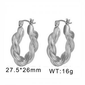 European and American fashion stainless steel knotted women's charm gold earrings - KE109826-WGMW