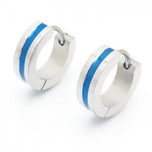 Stainless Steel 304 Drop Earring Men Women Silver-Blue Color - KE110226-XY