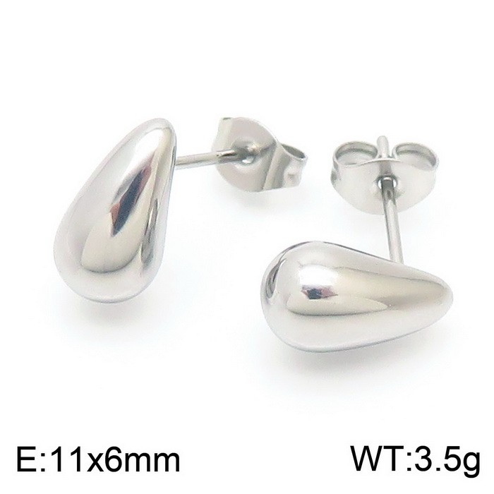 INS steel drop shaped stainless steel lady earrings