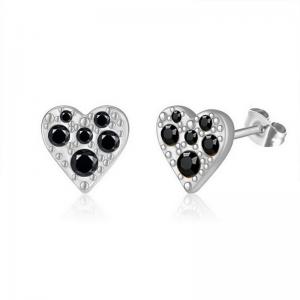 Stainless Steel Stone&Crystal Earring - KE112025-PA