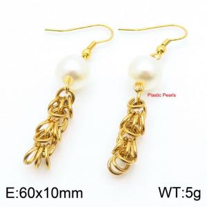 SS Gold-Plating Earring - KE112359-Z