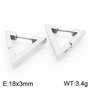Triangle 18 * 3mm steel stainless steel ear buckle - KE112782-YN