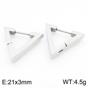 Triangle 21 * 3mm steel stainless steel ear buckle - KE112784-YN