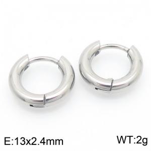 Circular plain ring 13 * 2.4mm steel stainless steel ear buckle - KE112815-YN