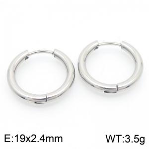 Circular plain ring 19 * 2.4mm steel stainless steel ear buckle - KE112823-YN