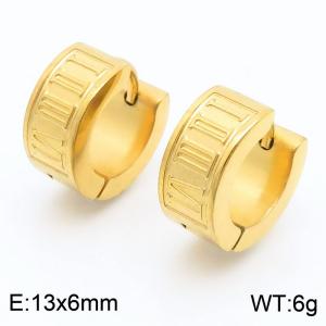 SS Gold-Plating Earring - KE112983-XY