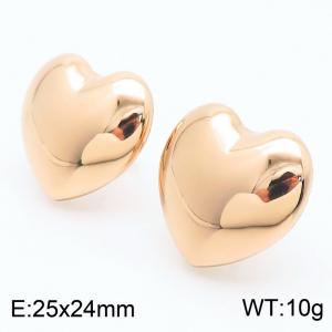 SS Rose Gold-Plating Earring - KE113151-KFC