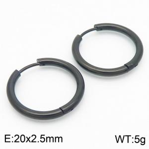 Stainless Steel Black-plating Earring - KE113211-ZZ