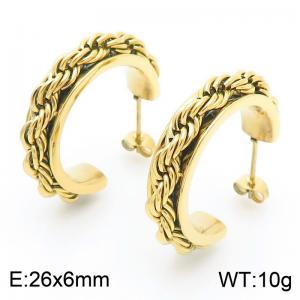 SS Gold-Plating Earring - KE113279-HM