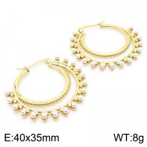 SS Gold-Plating Earring - KE113292-HM