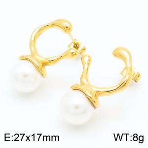 SS Gold-Plating Earring - KE113305-KFC