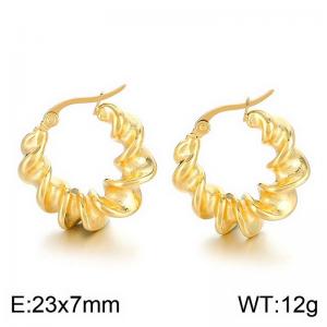 SS Gold-Plating Earring - KE113649-MI