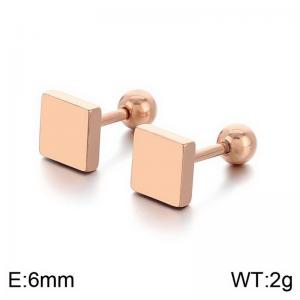SS Rose Gold-Plating Earring - KE113679-TLS
