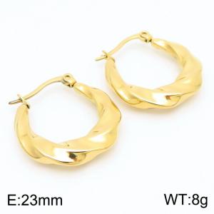 SS Gold-Plating Earring - KE113766-KFC