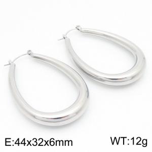 Women Stainless Steel Waterdrop Shap Earrings - KE114103-KFC