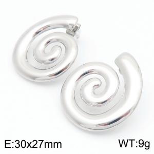 Women Stainless Steel Spiral Earrings - KE114104-KFC