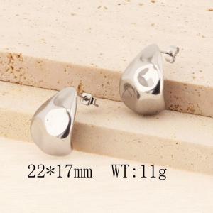 Unique Design Irregular Hammered Tinfoil Shape CC Earring 18K Gold Plated Stainless Steel Earring Women Jewelry - KE114286-YX