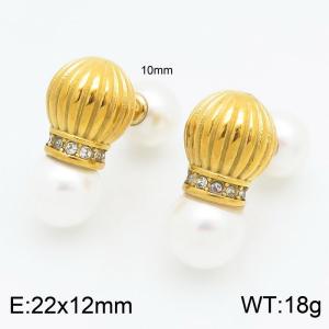 SS Gold-Plating Earring - KE114363-Z