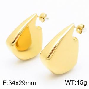 Women Gold-Plated Stainless Steel Cute Shape Earrings - KE114377-KFC