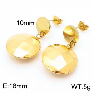 Stainless steel small round earrings - KE114403-ZC