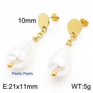 Imitation Baroque Irregular Imitation Pearl Earrings - KE114404-Z