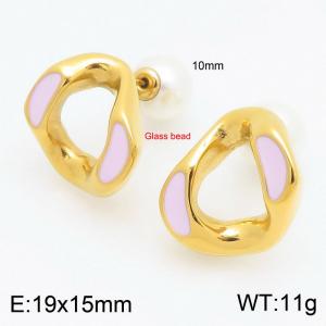 SS Gold-Plating Earring - KE114511-Z