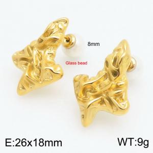 SS Gold-Plating Earring - KE114625-Z