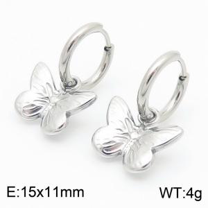 Women Stainless Steel Butterfly Earrings - KE115309-KFC