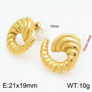 SS Gold-Plating Earring - KE115564-Z