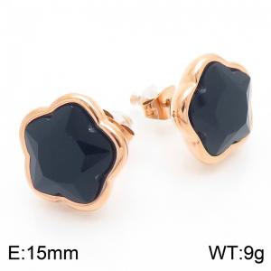 Cross border fashion plant Fritillaria pentaphylla flower collarbone earrings - KE116360-KFC