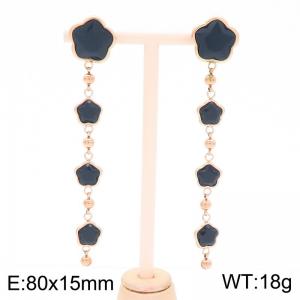 Cross border fashion plant Fritillaria pentaphylla flower collarbone earrings - KE116363-KFC