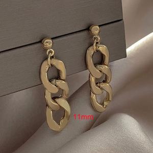 11mm Stainless Steel Women's Patchwork Earrings Gold - KE116511-Z